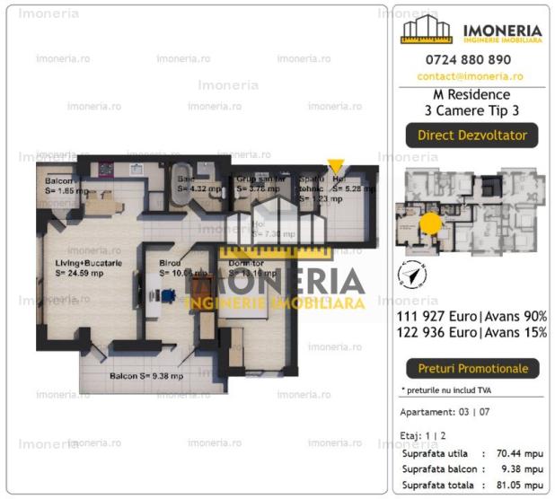 Imobil Premium | Metrou Aparatorii Patriei 600m | Pompe de caldura | Comision 0%