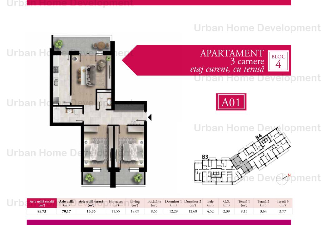 Apartament 3 camere  direct dezvoltator, Metrou Pacii