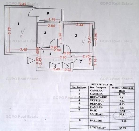 Apartament cu Potențial 2 Camere 54mp Aviației | GOPO