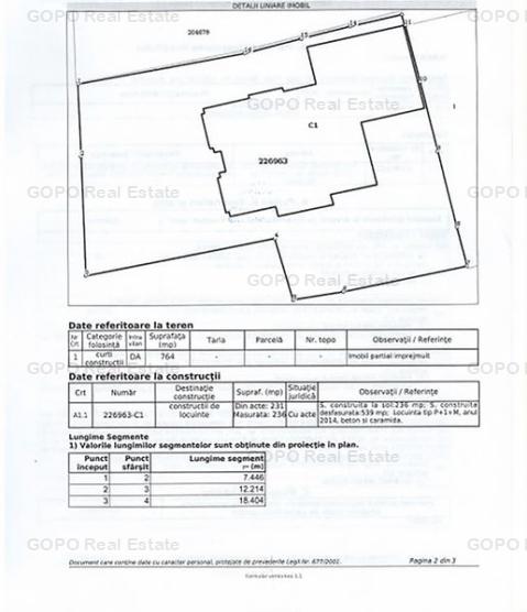 Imobil 600mp construiti curte 550mp Timpuri Noi Tineretului