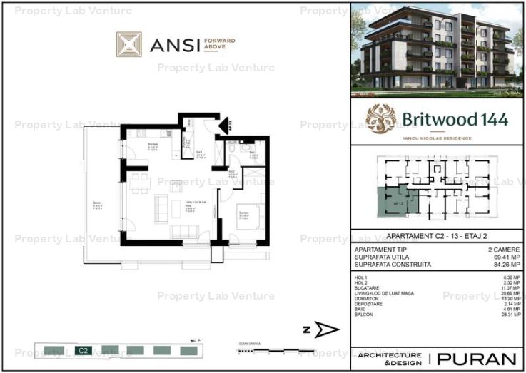 De vânzare apartament 2 camere – BRITWOOD 144, Iancu Nicolae Residence