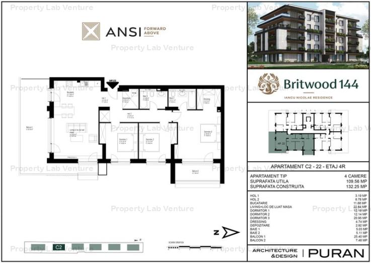 De vânzare apartament 4 camere – BRITWOOD 144, Iancu Nicolae