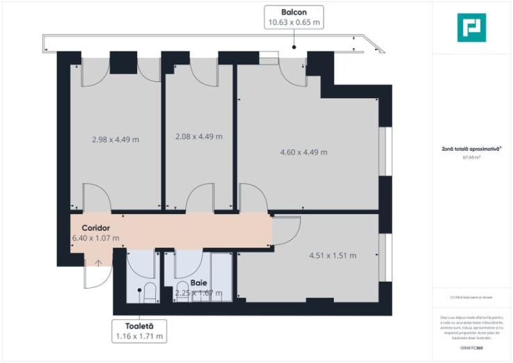 Apartament spațios de 3 camere decomandat în zona Theodor Pallady