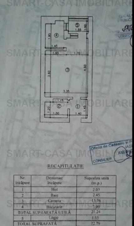 Garsoniera Alexandru cel Bun etaj 2