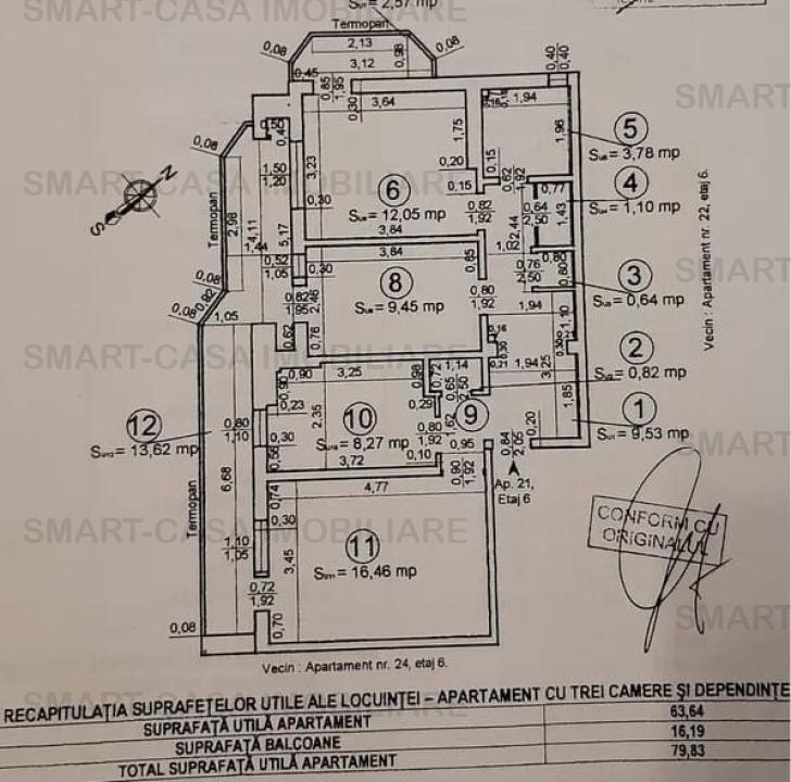 Apartament 3 camere Gara