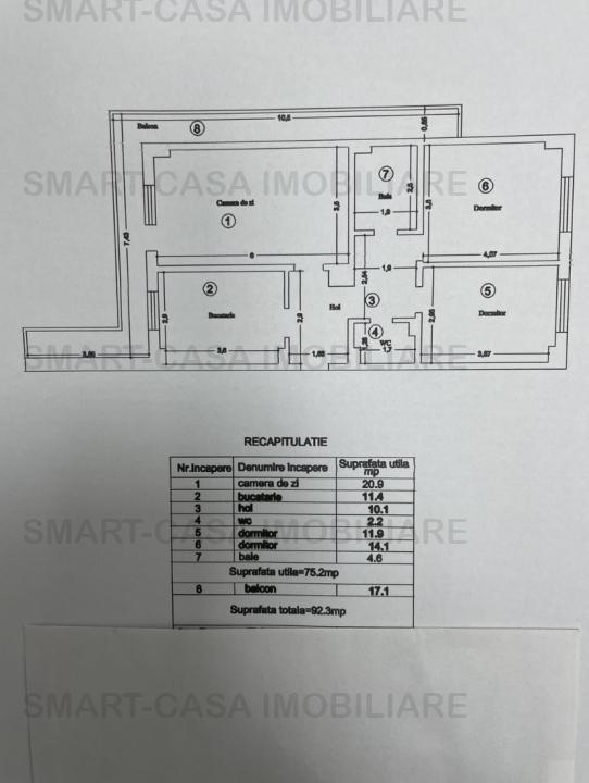 Apartament 3 camere D, Alexandru cel Bun 