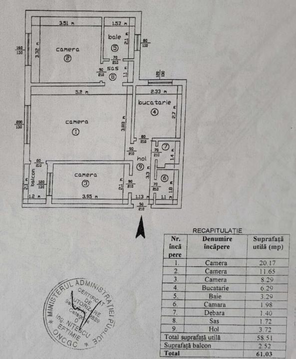 Apartamemt 3 camere Primaverii Podu Ros