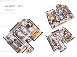 Apartament 3 camere TIP B, Hlincea Hills, fara comision