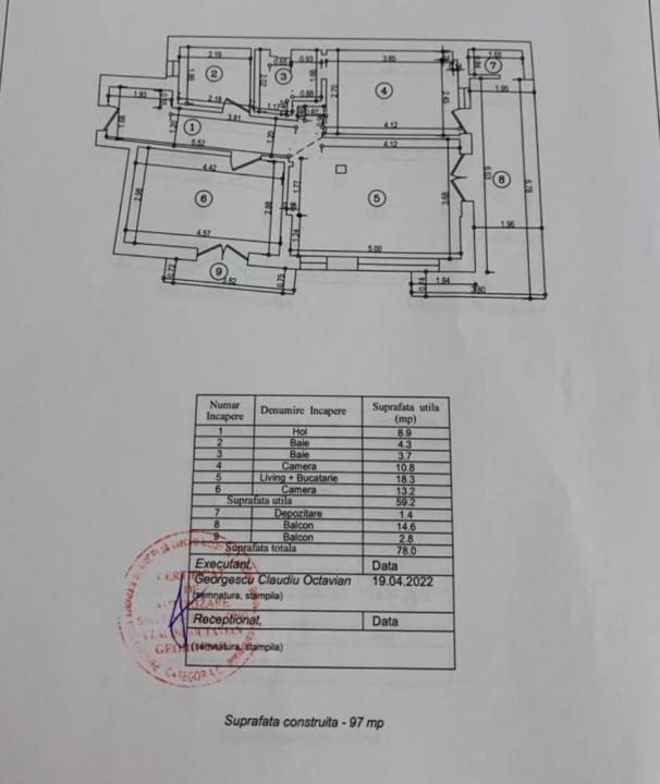 Mosilor Ferdinand apartament 3 camere bloc nou