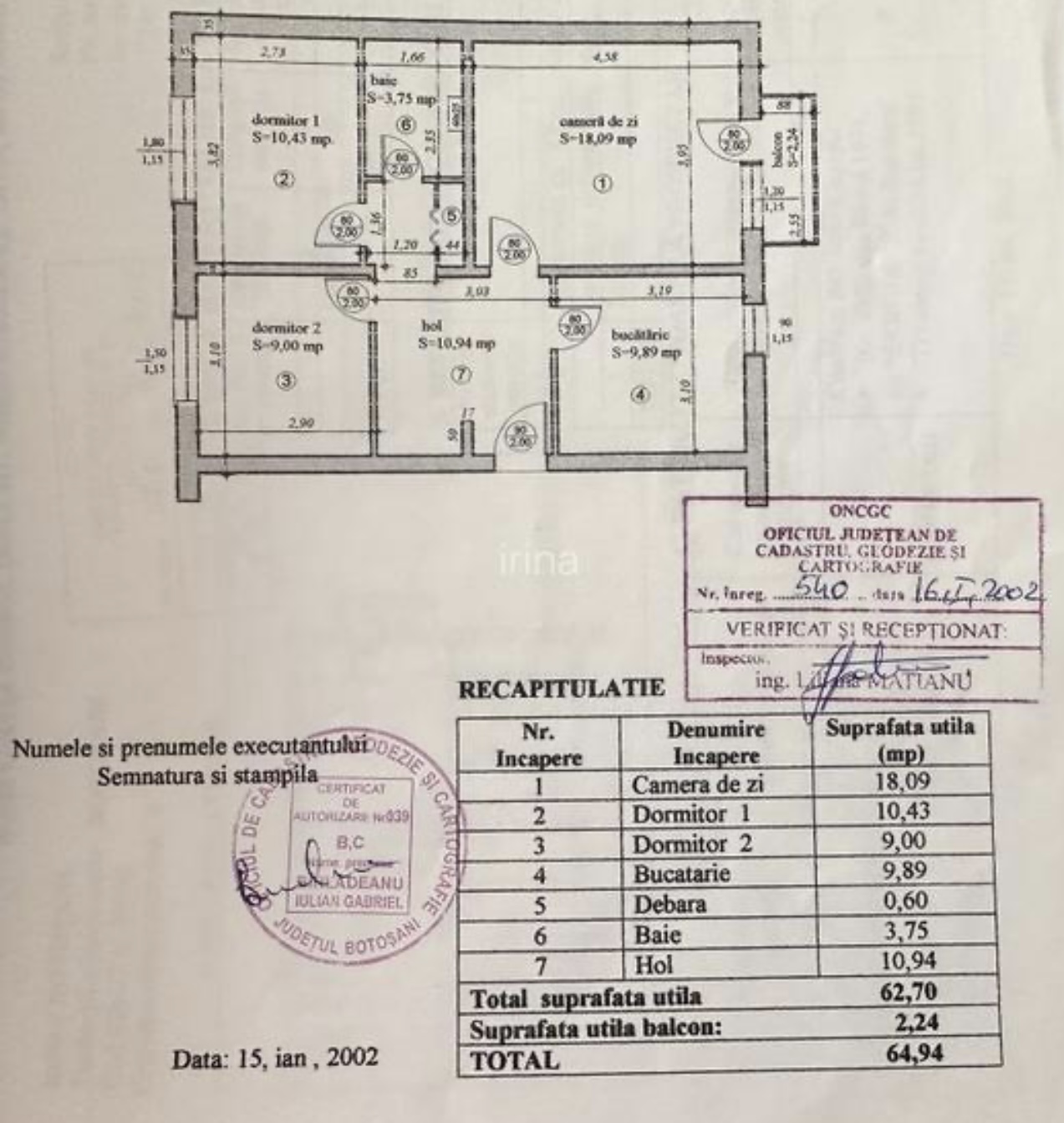 Vanzare apartament 3 camere Primaverii, Botosani