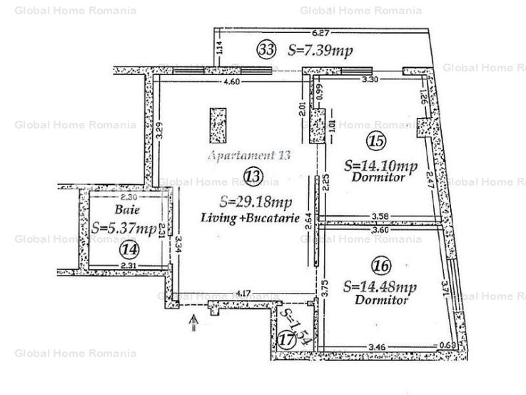 Apartament 3cam | Decebal-Delea Noua |  Et. 1 - Bloc 2013 | Mobilat-Utilat