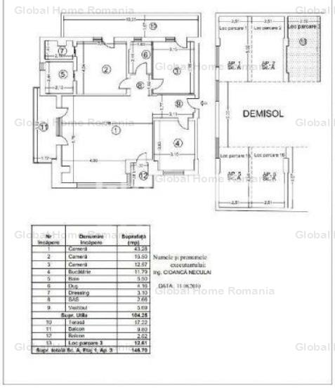 Apartament 3 camere | Aviatiei-Floreasc-Promenada| Parcare |Centrala Proprie