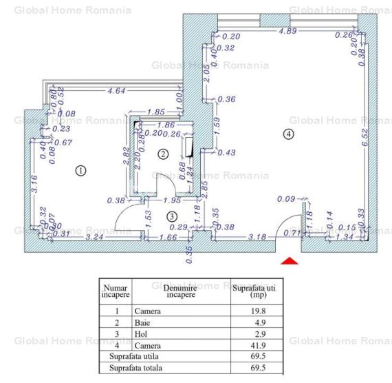 Apartament 2 camere 70mp| Blv. Unirii- Tribunal