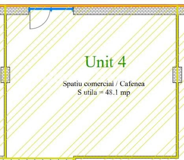 Spatiu Comercial 48.1 MP(GLA 52.5 MP)|  Zona Pipera | Centru comercial | Etaj 1