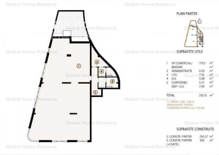 Spatiu comercial 210 mp | Zona Stefan cel Mare | Disponibil Aprilie 2024