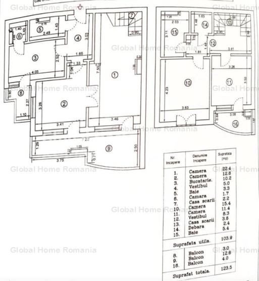 Penthouse Piata Unirii-Fantani-Et 6-7- 124 MP |Super view