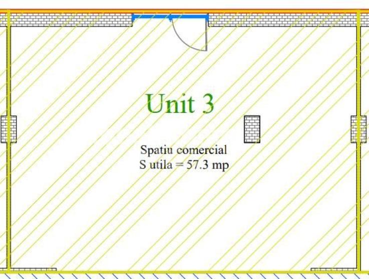 Spatiu Comercial 57.3 MP (GLA 63 MP) | Zona Pipera | Centru comercial | Etaj 1