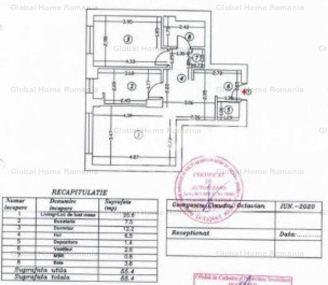 Apartament 2 camere 55,4 MP | Zona Baneasa-Aviatiei | Park Residence 6 