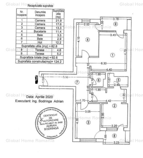 Apartament 3 camere 93MP | Zona de nord - Aviatiei | Cloud 9 | Parcare inclusa