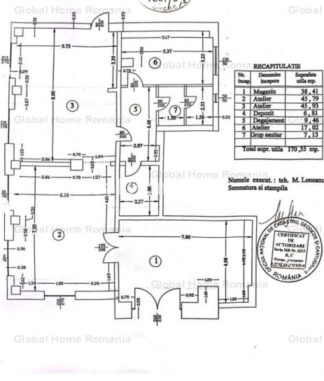 170MP Spatiu Comercial Compartimentat | Stirbei Voda - Ultracentral 