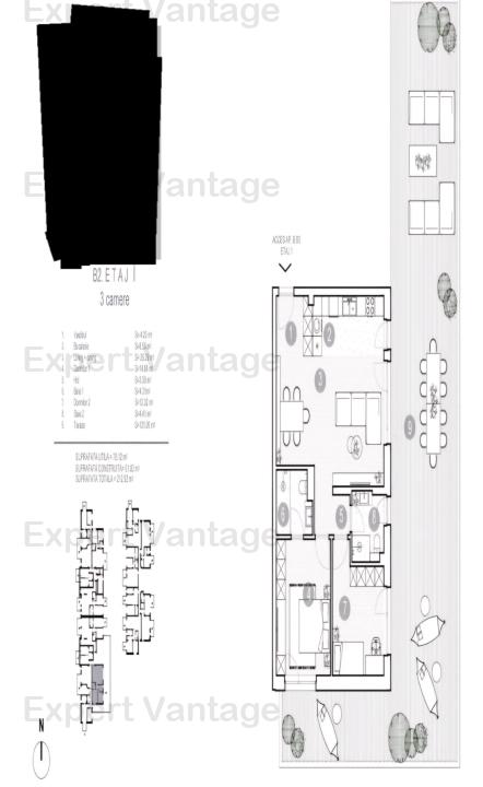 Apartament spectaculos, cu terasa de peste 100 mp, in apropiere de scoala King's Oak