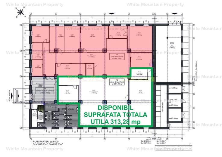 Spatiu birouri, 313 mp, inchiriere lunga durata, TATI Center