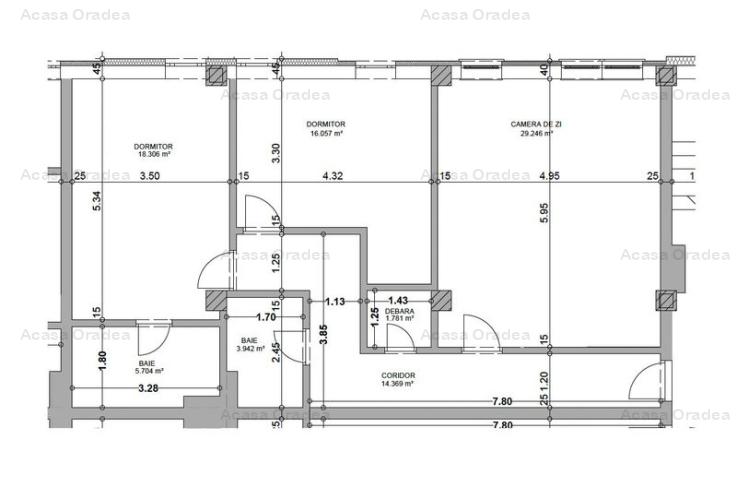 Apartament nou, ultracentral, 3 cam, 89,4 mp. 135 000 E (TVA inclus).