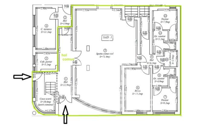 Spatiu comercial, 123mp, zona Lipovei