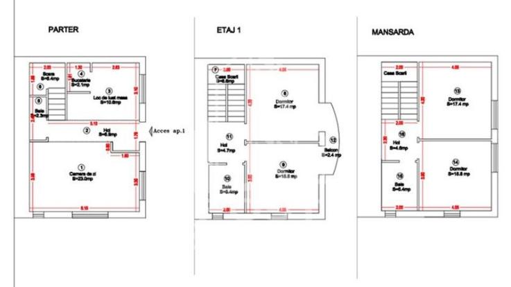 Casa noua cu 6 camere, teren 200mp, zona Dorobantilor