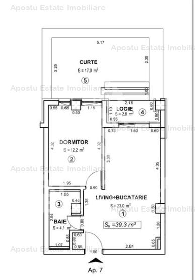 Apartament cu 2 camere open space Torontalului