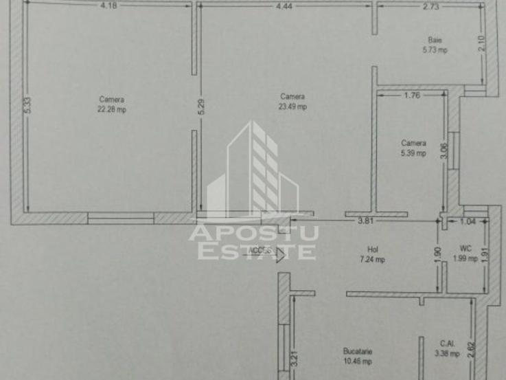 Apartament 3 camere in cladire istorica, situat in zona Ultracentrala.