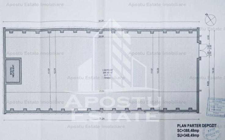 Hala depozitare, 348 mp, zona Iulius Mall.