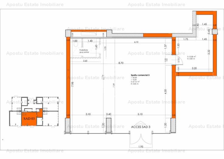 Spatiu comercial 79 mp, zona Lipovei