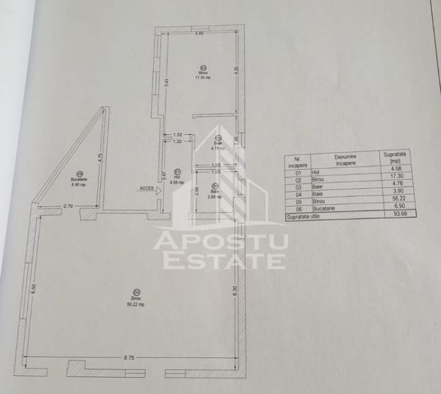 SAD de vanzare in Complexul Studentesc , 95 mp, ideal birouri.