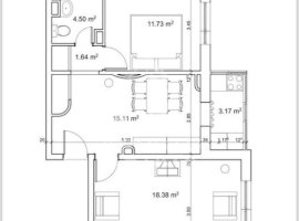 Apartament 2 camere cu centrala,  etaj intermediar, in zona Bucovina