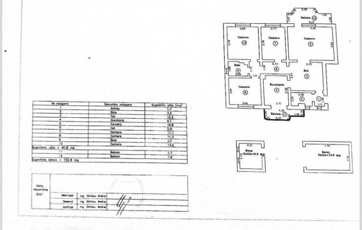 Apartament 4 camere, etaj intermediar cu garaj si boxa in Balcescu