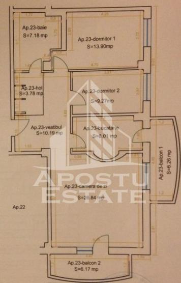 Apartament 3 camere,bloc nou, loc de parcare,  zona Aradului