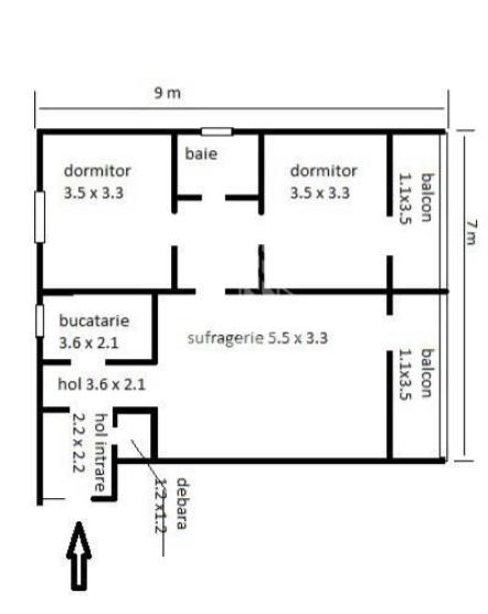 Apartament 3 camere,decomandat,centrala proprie,zona Medicinei