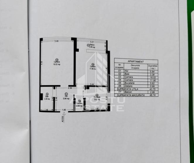 Apartament 2 camere, decomandat. zona Olimpia-Stadion