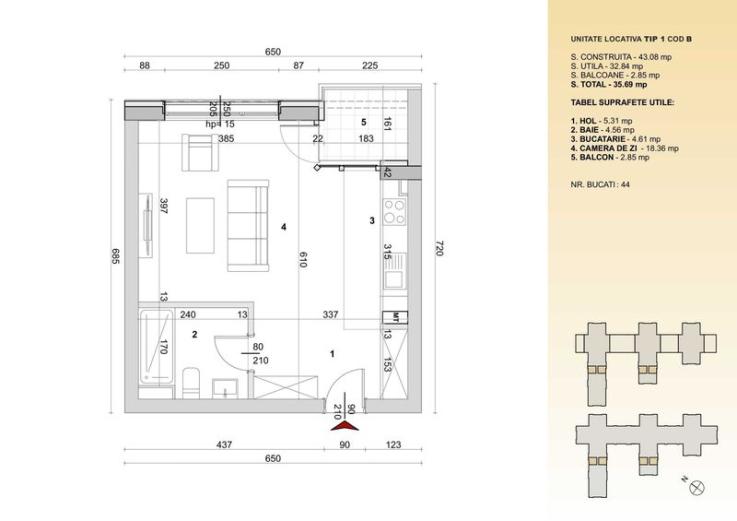 Comision 0% Garsoniera 36 mp, cesiune, High Garden East Bucur Obor