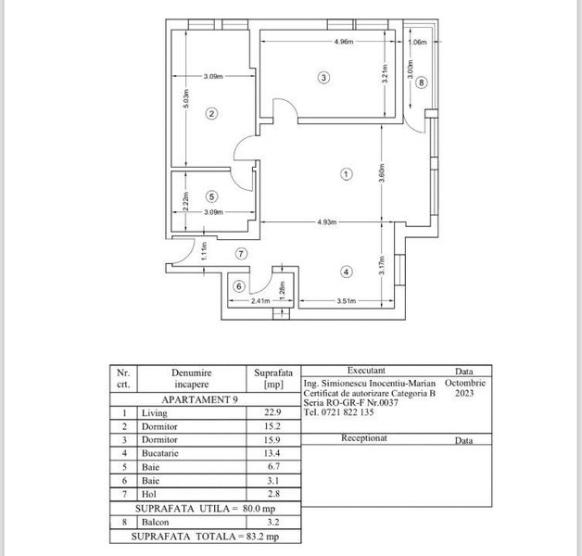 COMISION 0% Apartament 3 Camere Pipera, langa Rond OMV  Pipera Plaza