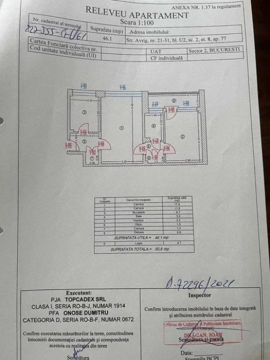 Zona Avrig- Obor / 2 camere / proximitate metrou 