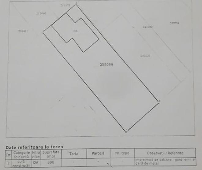 Teren 390 mp sector 1 cu proiect