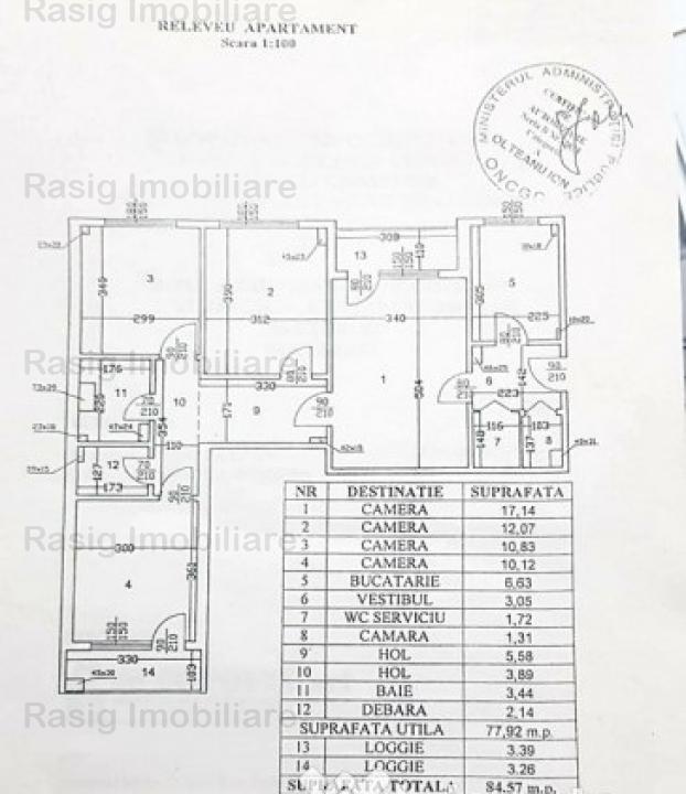 Vanzare apartament 4 camere  Militari Veteranilor