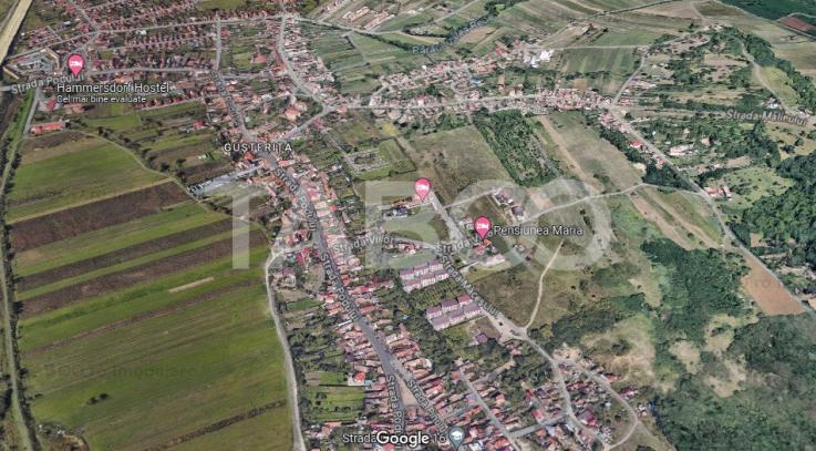 Teren intravilan cu utilitati 2269 mp 2 fronturi zona Gusterita Sibiu