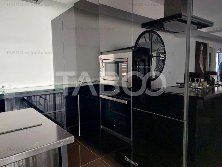 Penthouse de inchiriat 244 mp modern mobilat si utilat terasa Sibiu