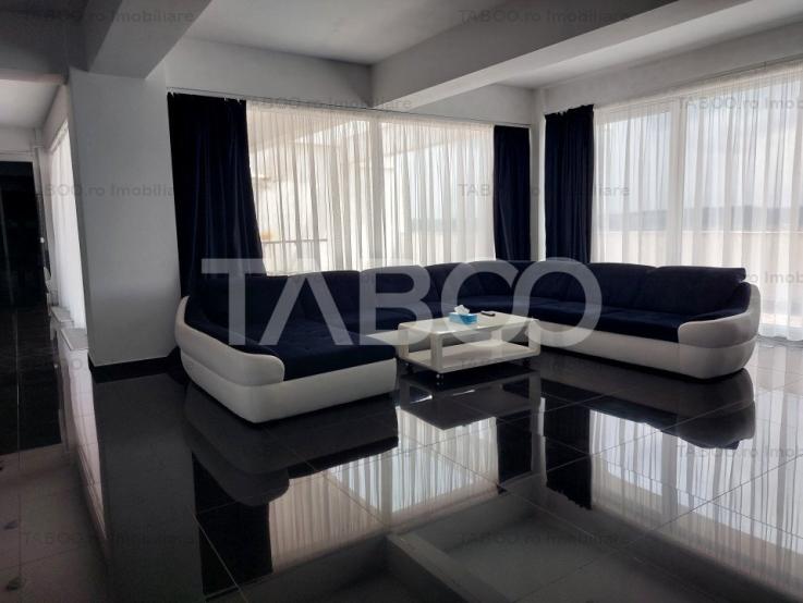 Penthouse de inchiriat 244 mp modern mobilat si utilat terasa Sibiu