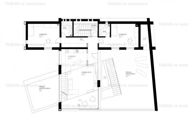 Casa individuala de vanzare cu terasa teren 320 mp zona Centrala Sibiu