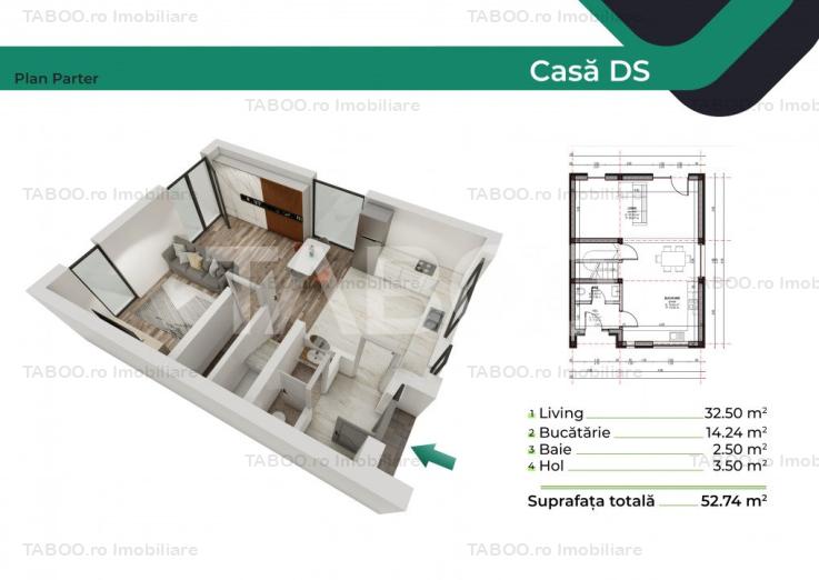 Comision 0! Casa tip duplex cu 4 camere teren 380 mp Sura Mica Sibiu