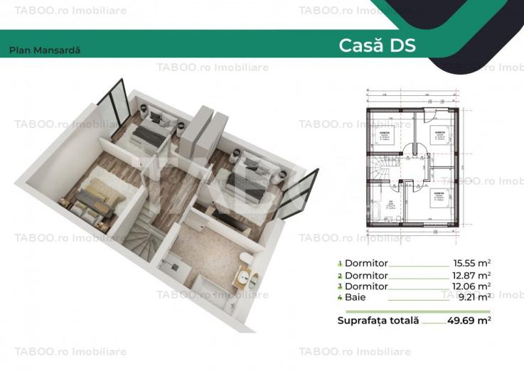 Comision 0! Casa tip duplex cu 4 camere teren 380 mp Sura Mica Sibiu